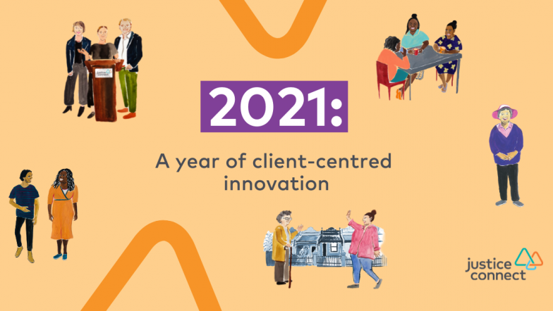 Text says: 2021: A year of client-centred innovation