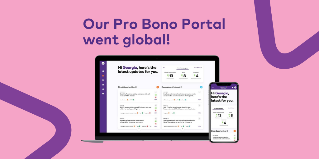 Our Pro Bono Portal went global!